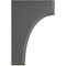 Ekena Millwork 1 3/4"W x 4"D x 6"H Clarksville Wood Vintage Decor Bracket, Black BKTWD02X04X06CVBL - alternate 3